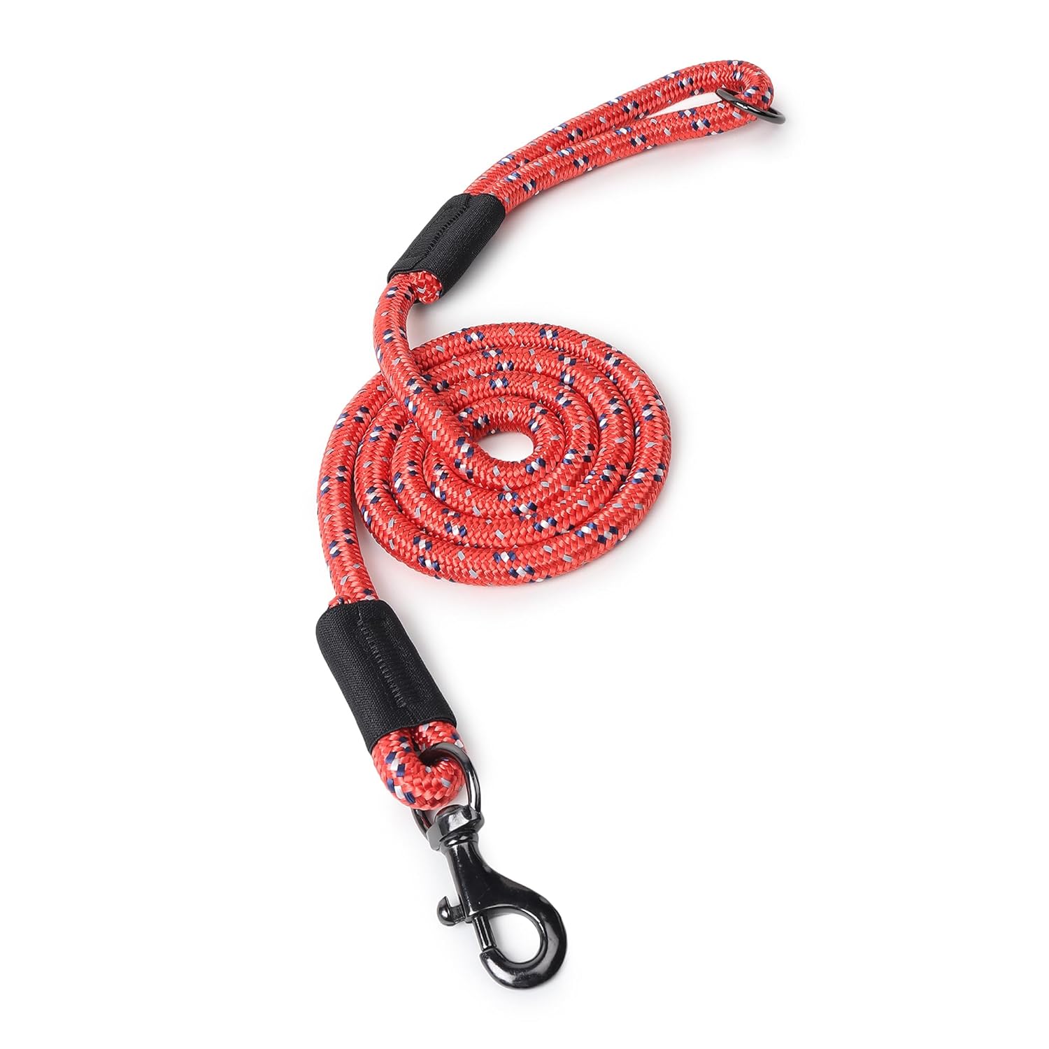ZL Classic Padded Dog Collar & Refelective Leash Set - Red