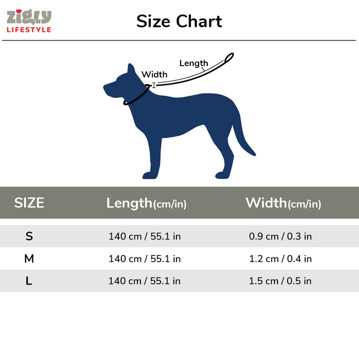 ZL Reflective Rope Dog Leash - Red