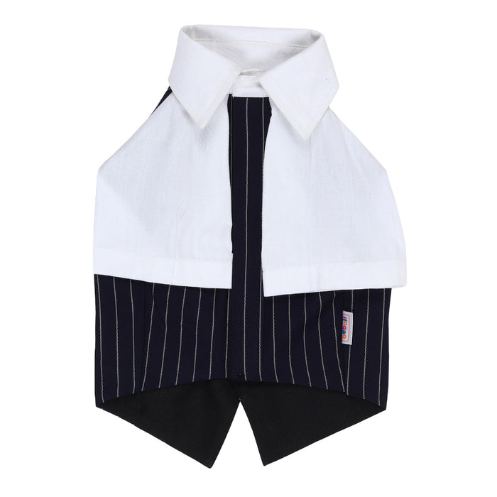beboji Classy Gentelman Black Stripe Dog Shirt with Bow