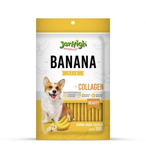 JerHigh Banana Dog Meaty Treat - 100 gm - Pack of 5