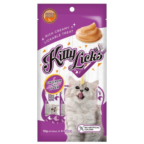 Kitty Licks Chicken Liver Cat Treat (15g x 30 tubes)