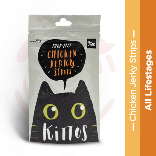 Kittos Cat Treat - Chicken Jerky Strips (35g)