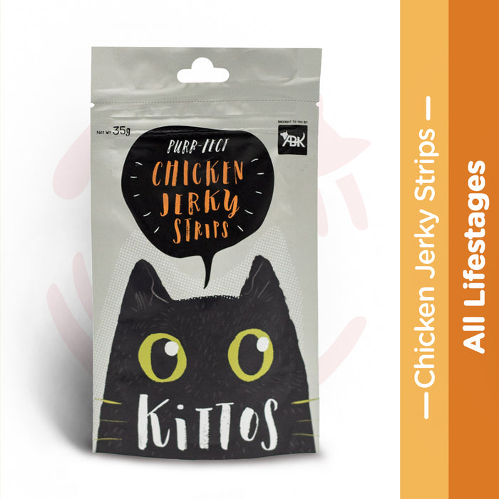 Kittos Cat Treat - Chicken Jerky Strips (35g)