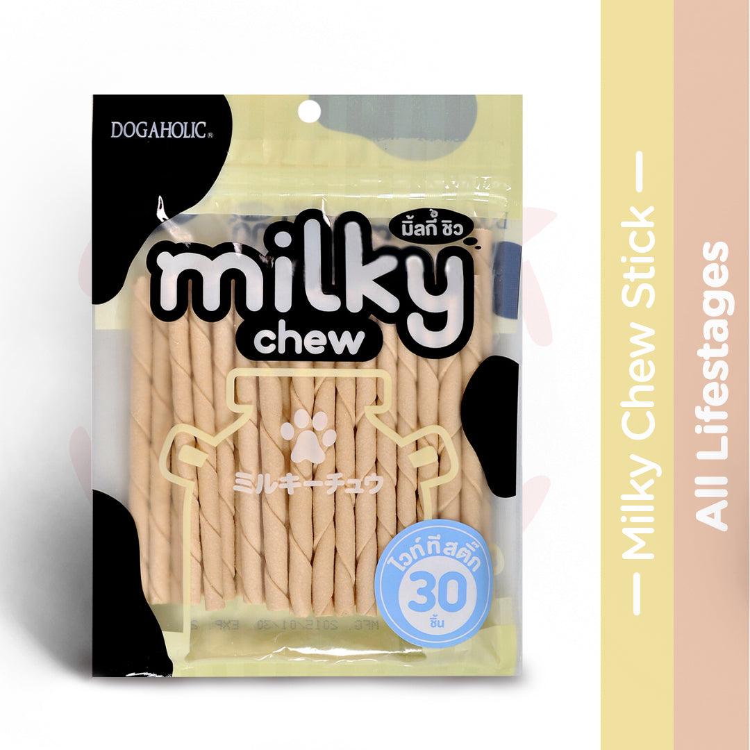 Dogaholic Dog Treats - Milky Chew Stick Style - 30 Pcs - 240g - Pack of 5