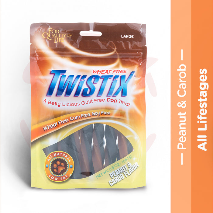 Twistix Dog Treats - Peanut & Carob Large
