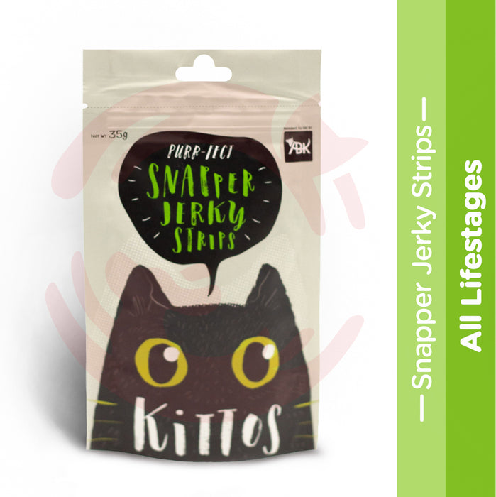 Kittos Cat Treat - Snapper Jerky Strips (35g)