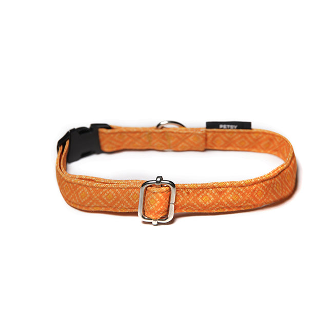 Petsy Bandhani Dog Collar - Orange