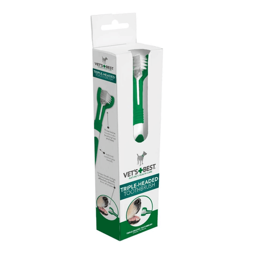 Vet's Best Triple Headed Toothbrush for Dogs