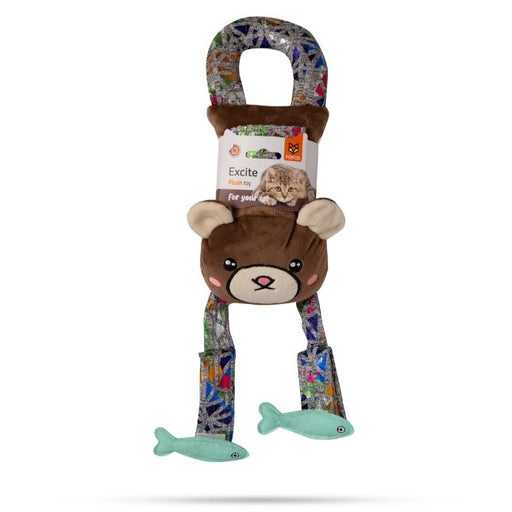 FOFOs Cat Toys - Door Hanger Bear Toy for Cats, Brown