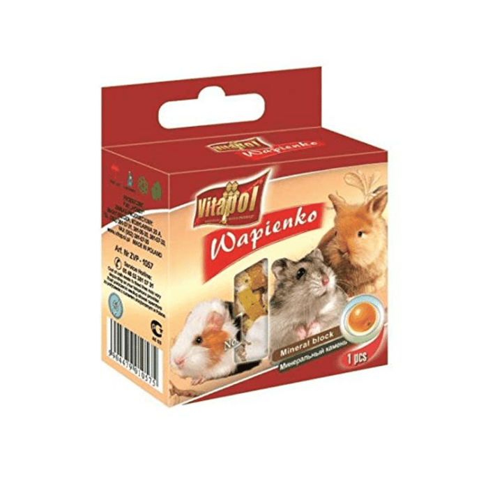 Vitapol Mineral Block For Rabbits & Rodents - Orange (40g)