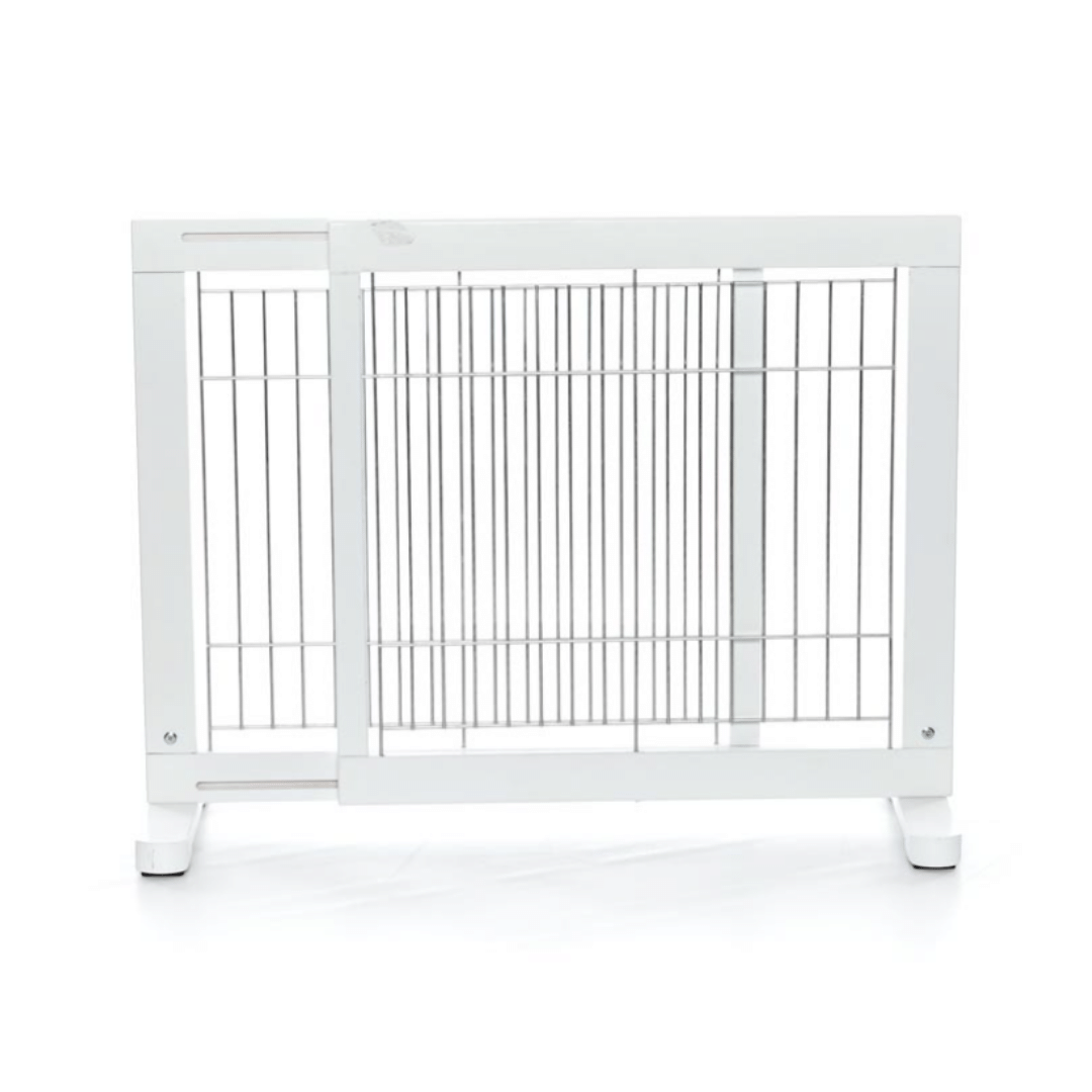 Trixie Adjustable & Freestanding Dog Barrier for Dogs up to 8kg - White Wood