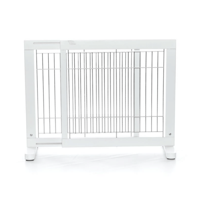 Trixie Adjustable & Freestanding Dog Barrier for Dogs up to 8kg - White Wood