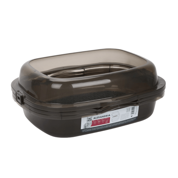 M-Pets Alexandria Cat Litter Tray with Rim - Taupe Grey