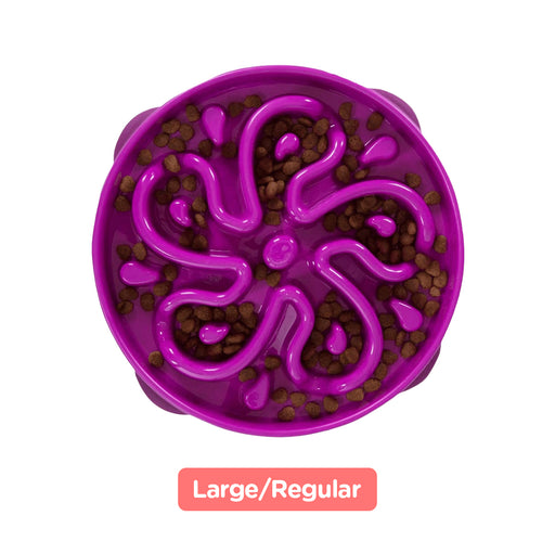 Outward Hound Fun/Slow Feeder For Dogs - Large/Regular (Purple)