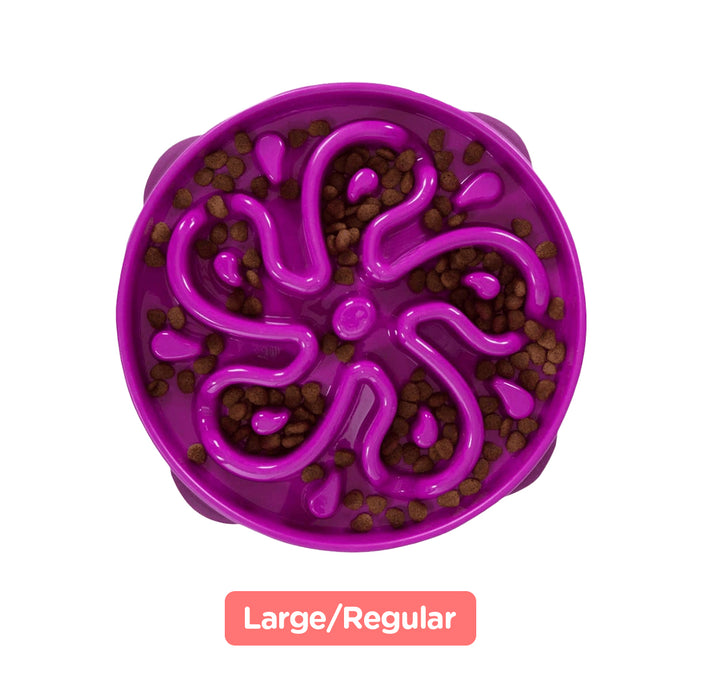 Outward Hound Fun/Slow Feeder For Dogs - Large/Regular (Purple)