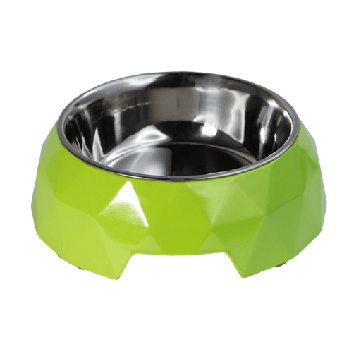 Petsy Diamond Pet Water & Food Bowl - Green