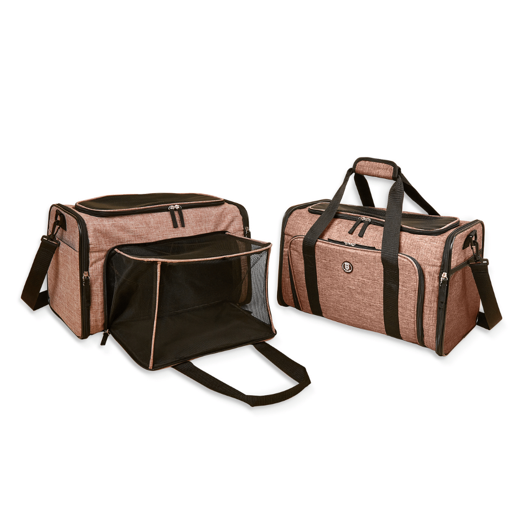 FOFOS Expandable & Foldable Pet Carrier For Cats & Dogs - Pink