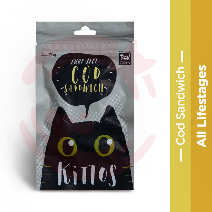 Kittos Cat Treat - Cod Sandwich (35g)