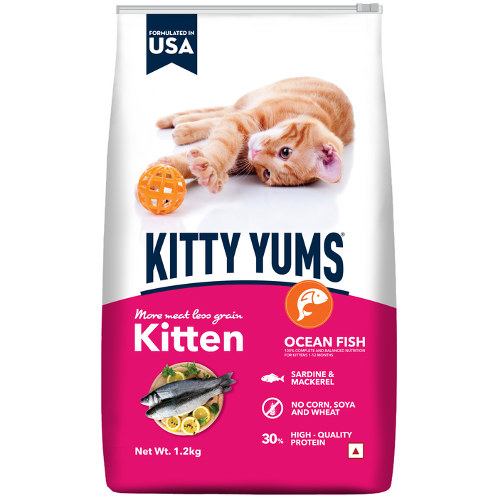 Kitty Yums Dry Cat Food for Kittens - Ocean Fish
