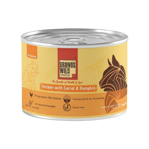 Bruno's Wild Essentials Wet Cat Food - Chicken with Carrot & Pumpkin in Gravy