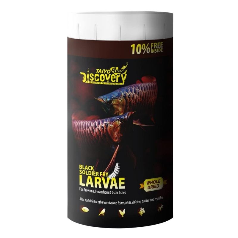 Taiyo Pluss Discovery Fish Food - Whole Dried Black Soldier Fry Larvae (110g)