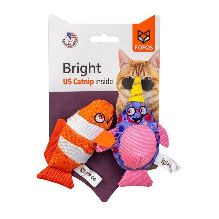 FOFOS Cat Toys for Summer - Sperm Whales with Clown Fish