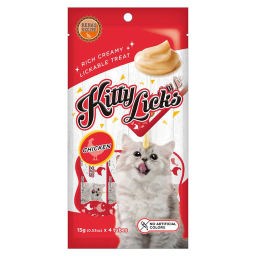 Rena Kitty Licks Cat Treats - Chicken 15g x 4 Tubes