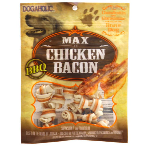 Dogaholic Dog Treats - Max Chicken Bacon Bones BBQ (131g) - Pack of 5