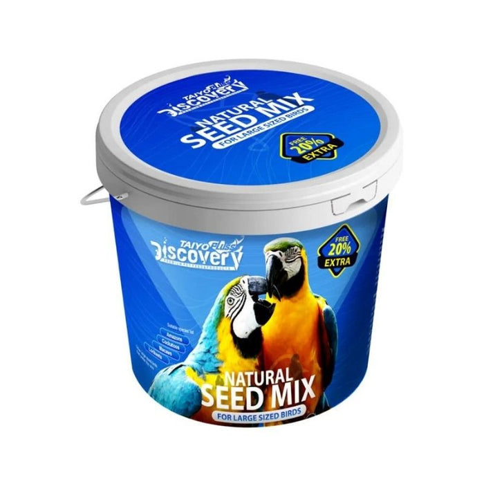 Taiyo Discovery Pluss Bird Food for Macaws and Grey Parrots - Natural Seed Mix (1kg)