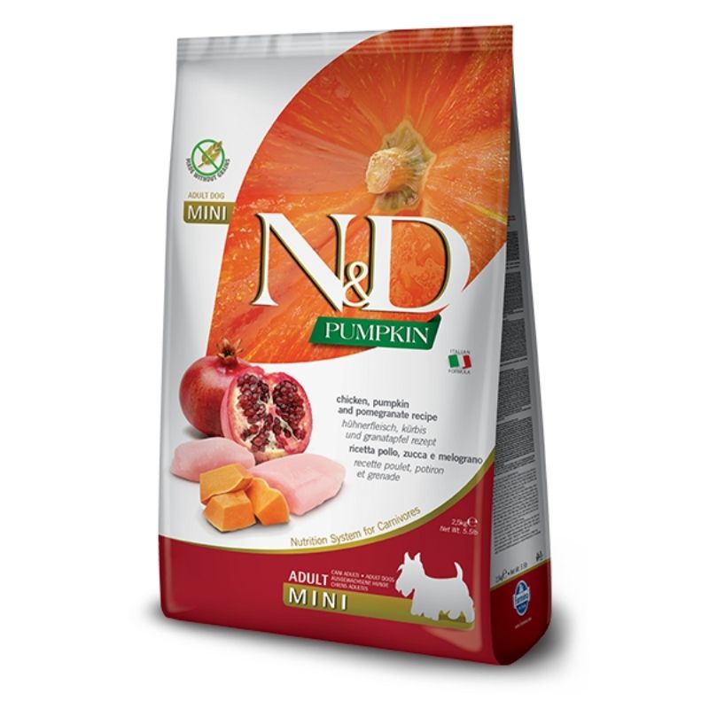 Farmina Dog Food - N&D Pumpkin Dog Chicken & Pomegranate Adult Mini