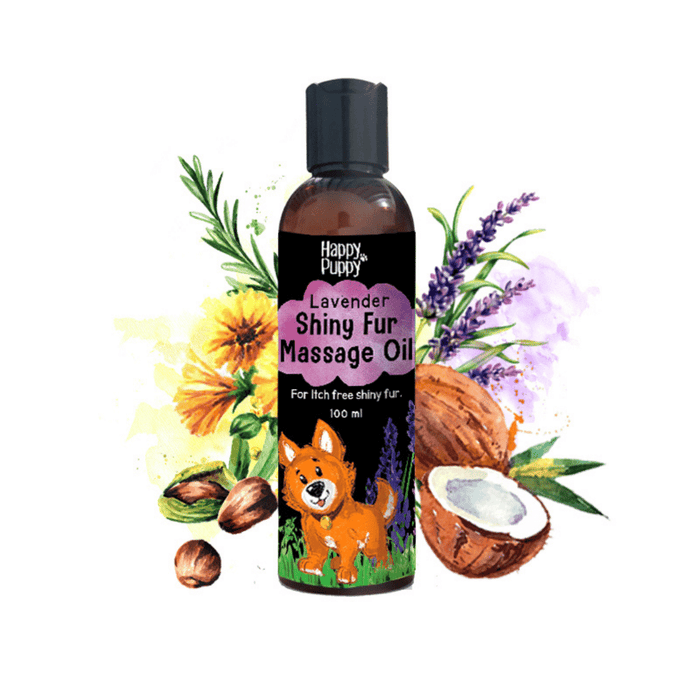 Happy Puppy Organics Massage Oil For Dogs - Shiny Fur (100ml)