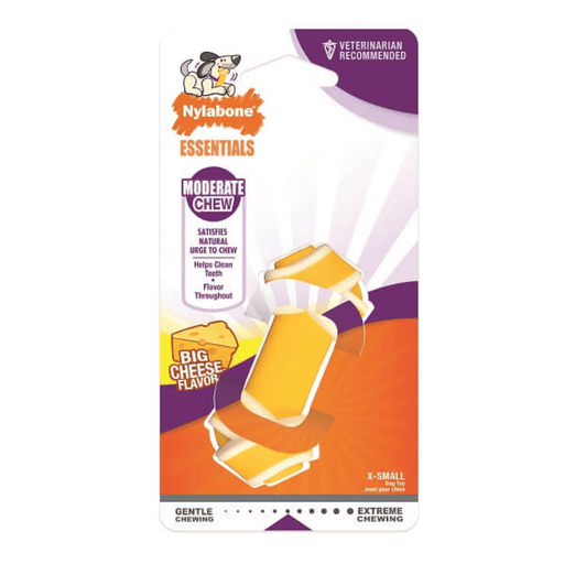 Nylabone Dog Chew Toy - Moderate Chew Knot - Big Cheese Flavor (XS)
