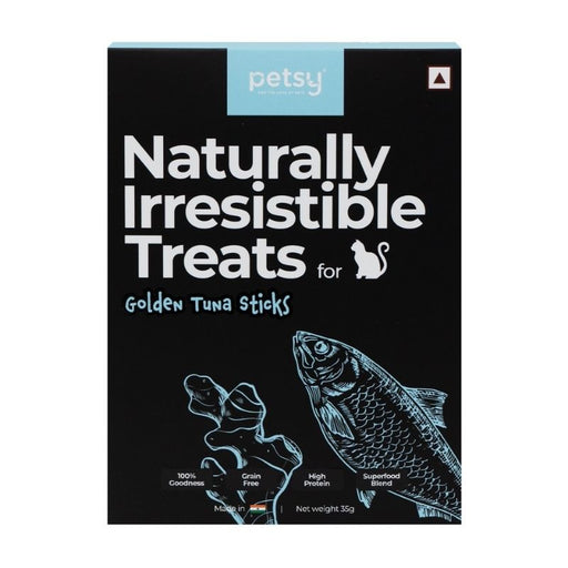 Petsy Naturally Irresistible Cat Treats - Golden Tuna Sticks (35g)