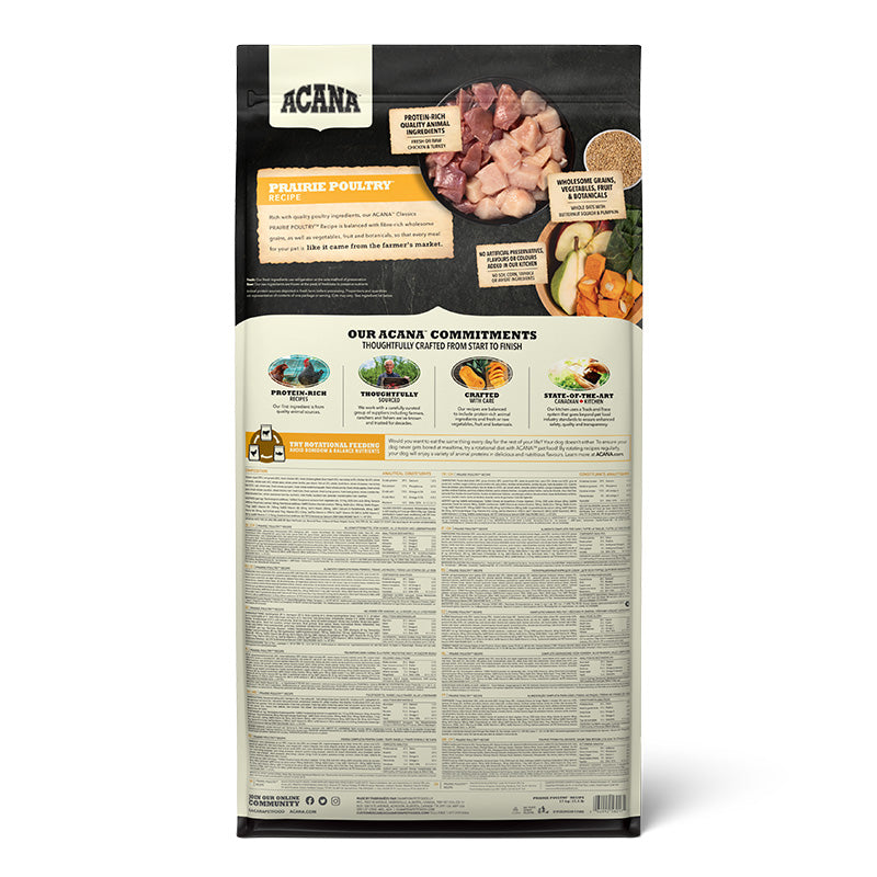Acana Classics Dry Dog Food - Prairie Poultry