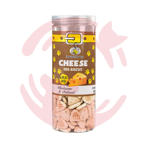 Naughty Pet Dog Treats - Cheese Biscuits Jar (Veg) (550g)