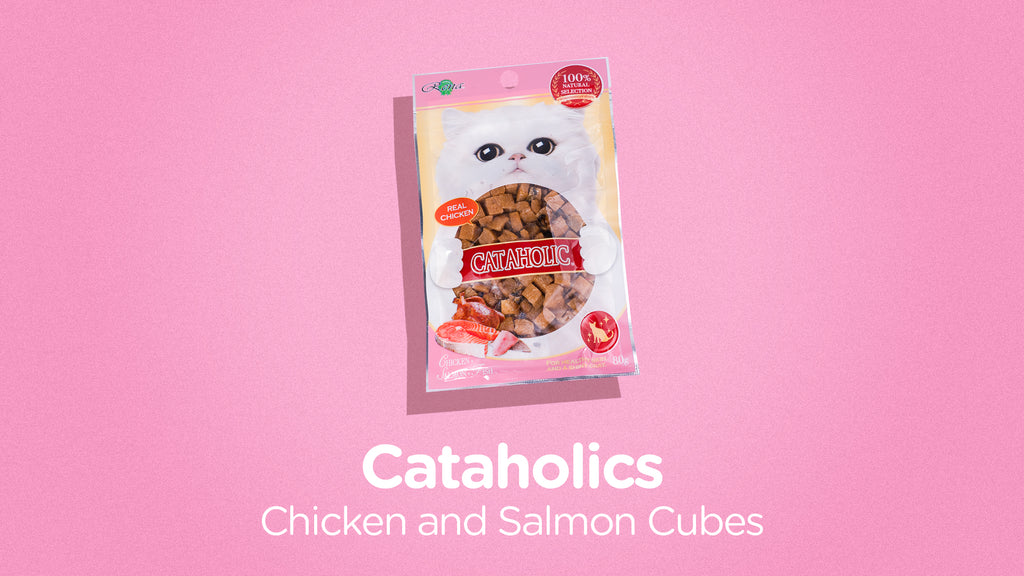 Cataholic Cat Treat - Neko Cat Chicken and Salmon Cube - 80g