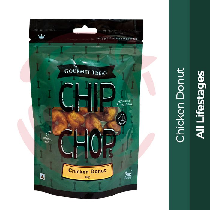 Chip Chops Dog Treats - Gourmet Chicken Donuts (80g) - Pack of 5