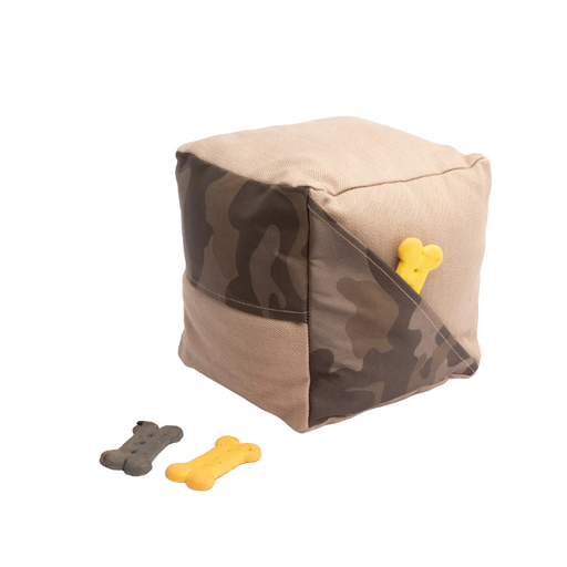 Furbuddies Dog Toys - Cube (Khaki)