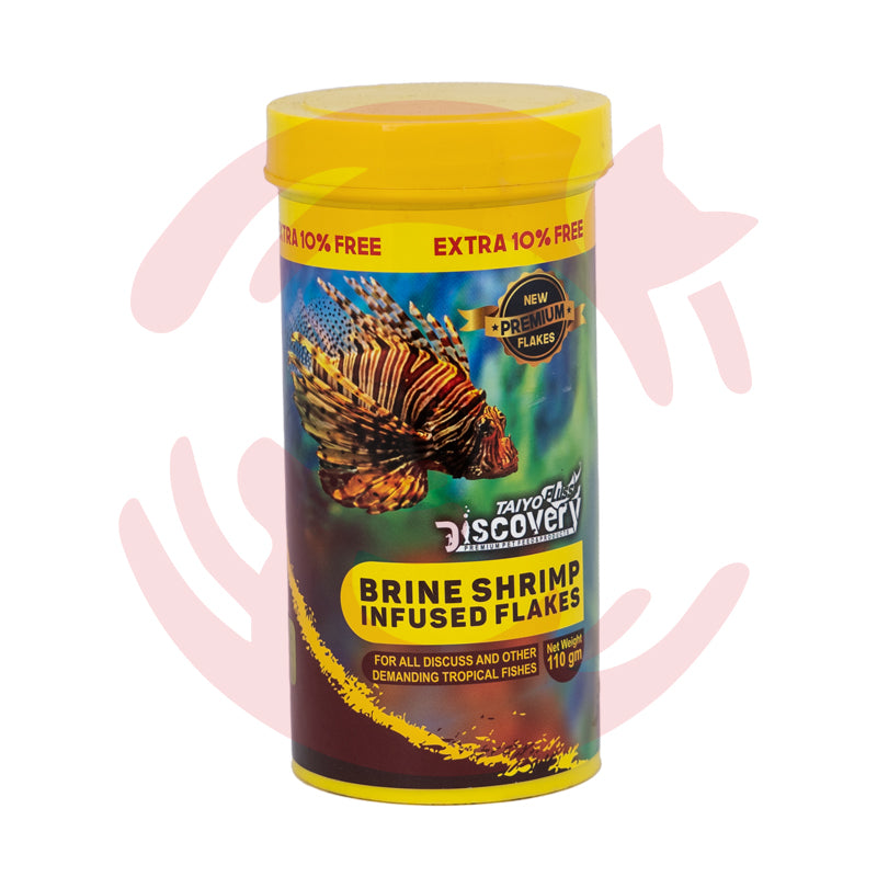 Taiyo Pluss Discovery Fish Food - BRINE SHRIMP INFUSED FLAKES