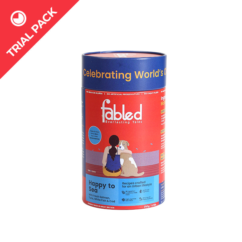 Fabled Dry Dog Food - Happy to Sea for Adult Dogs (all breeds) Trial Tin (250g)