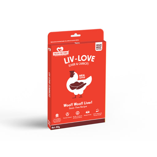 Fresh For Paws Dog Treats - Liv Love - Carrot  (80g) - Pack of 5