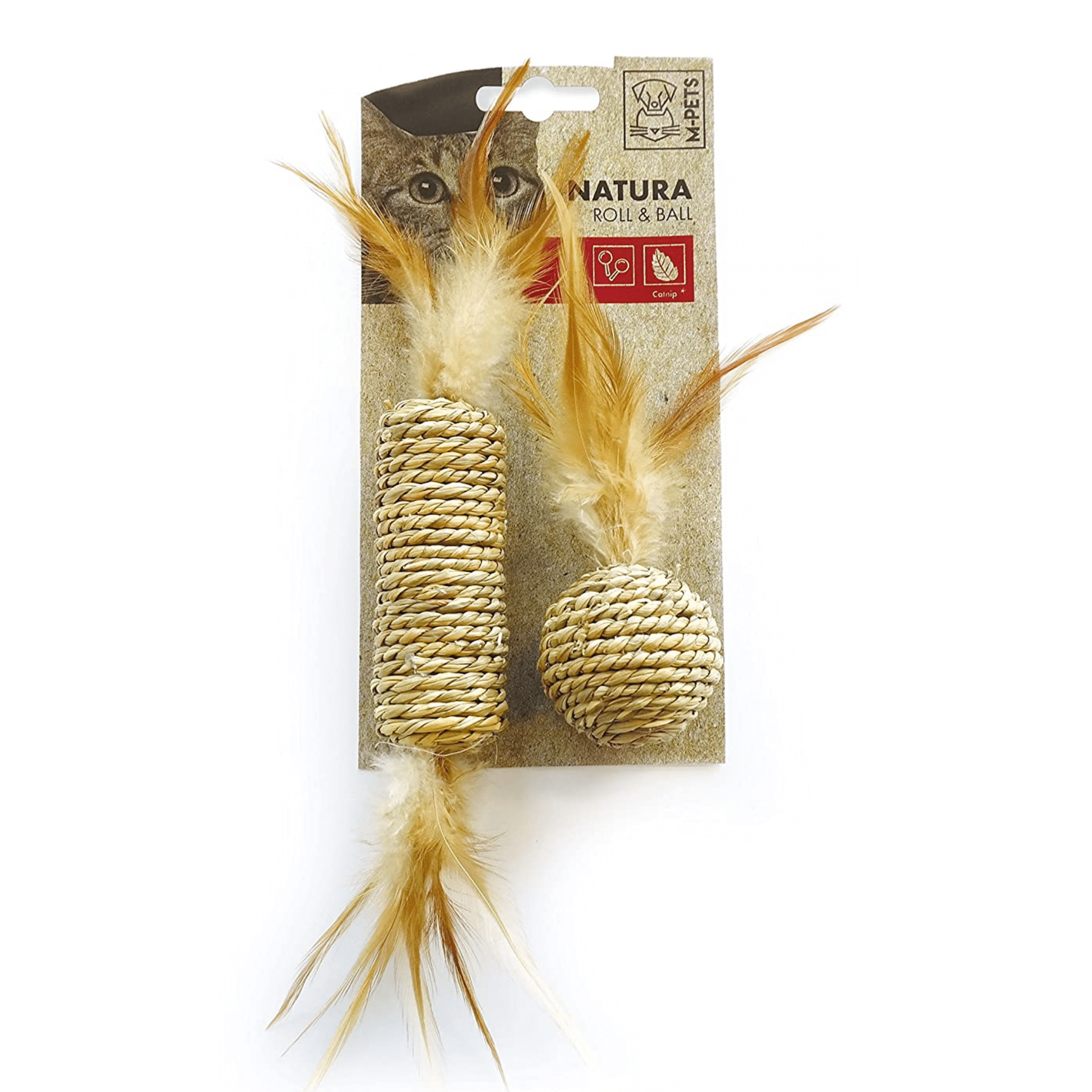 M-Pets Cat Toys - Natura Seagrass Roll & Ball