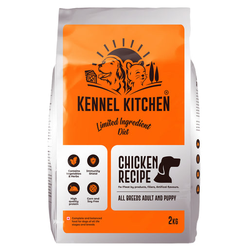 Kennel Kitchen Dry Dog Food - Limited Ingredient Chicken, Egg and Chickpeas (All life stages) - 2kg