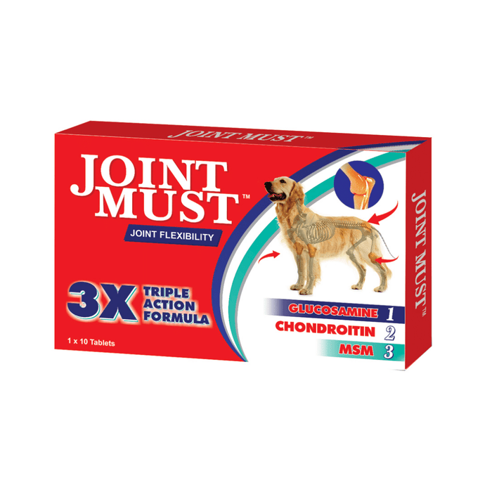 Sky EC Supplements for Cats & Dogs - Joint Must For Joint Flexibility (10 Tabs)