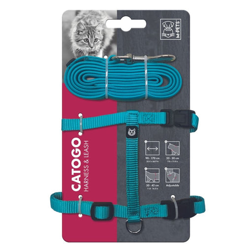 M-Pets Cat Harness and Leash Set- Catago (Blue)