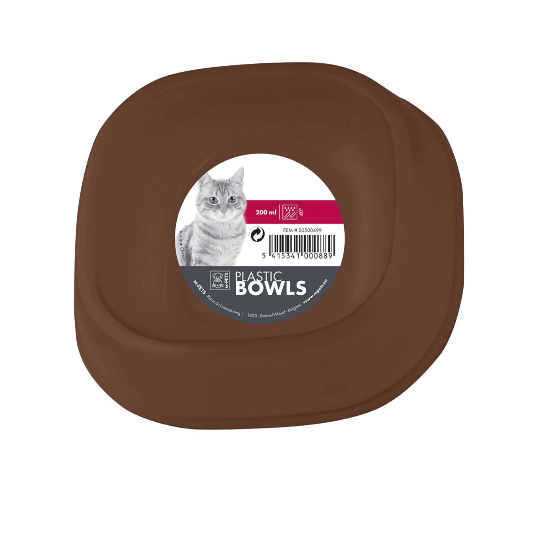 M-Pets Cat Bowl - Single (200ml) - Brown