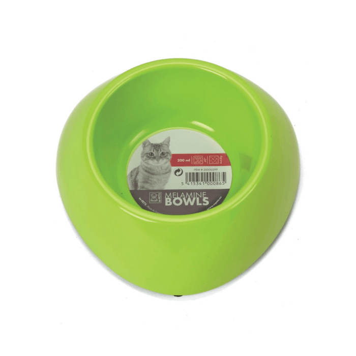 M-Pets Melamine Cat Bowl - Green