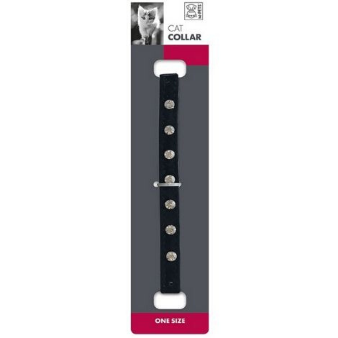 M-Pets Cat Collar - Diamond - Black