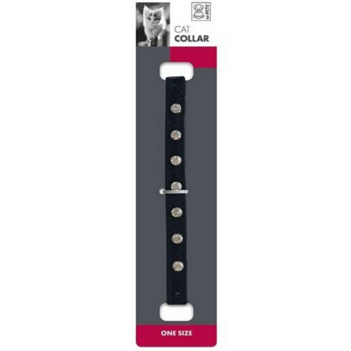 M-Pets Cat Collar - Diamond - Black