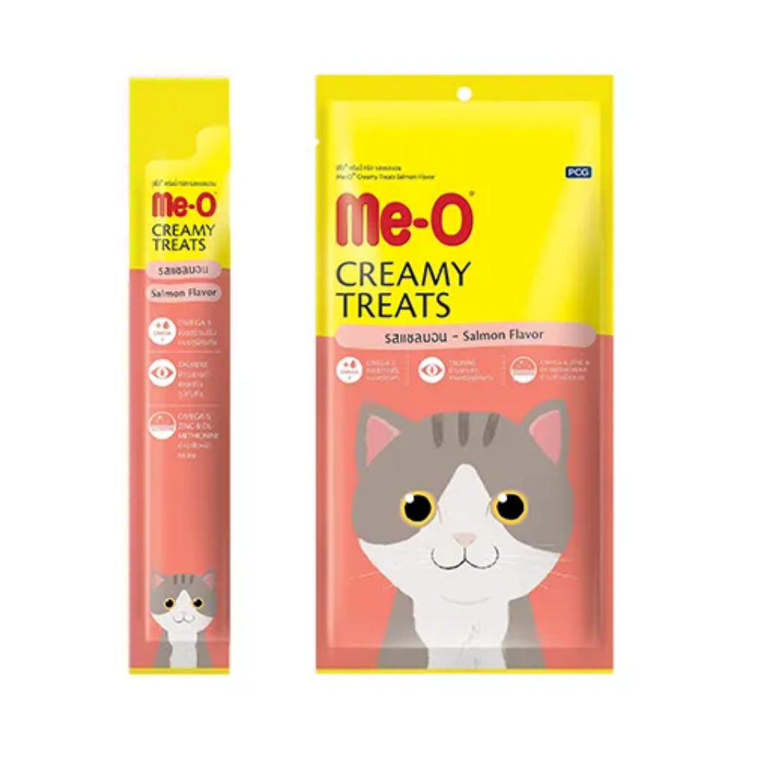 Me-O Creamy Cat Treats - Salmon 15g x 4 Tubes